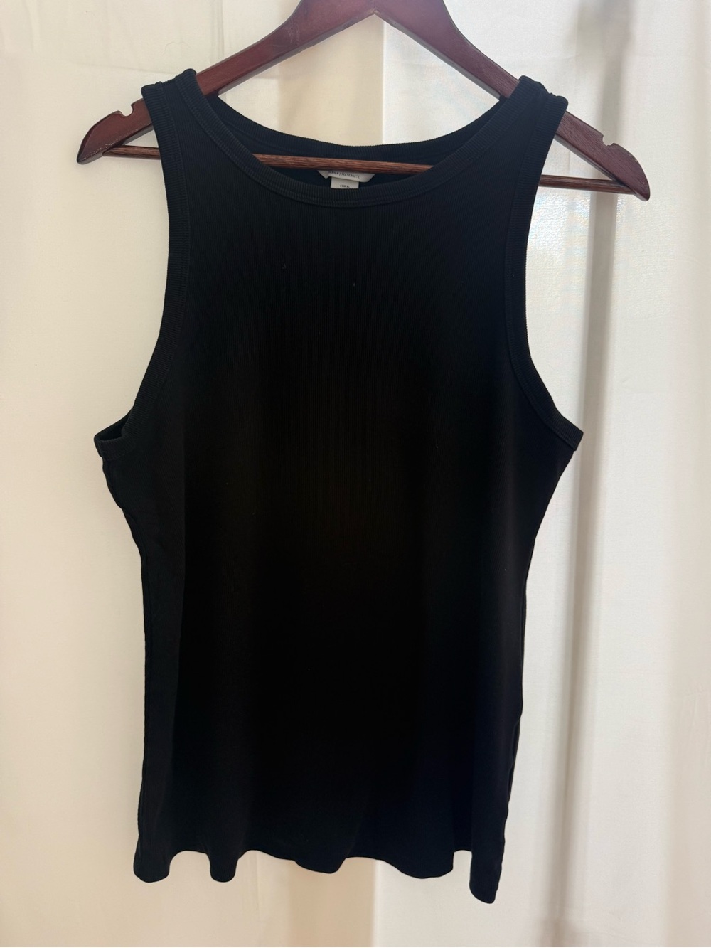 Black Ribbed Maternity Tank Top